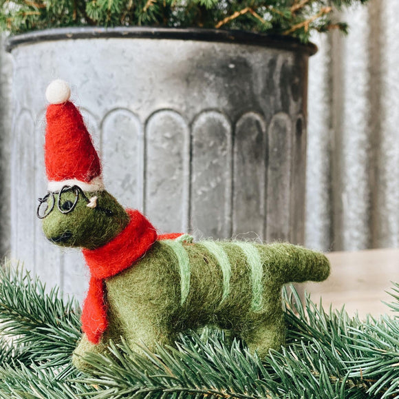 Handmade Felt Dinosaur Decoration