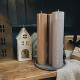 Wax Advent Candle in Grey
