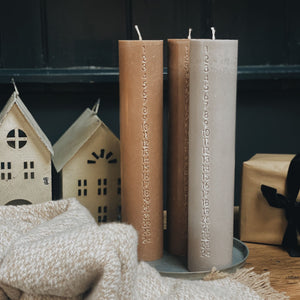 Wax Advent Candle in Honey
