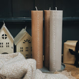Wax Advent Candle in Honey