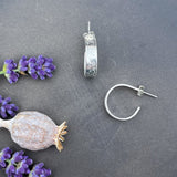 Wild Flower Hoop Stud Earrings