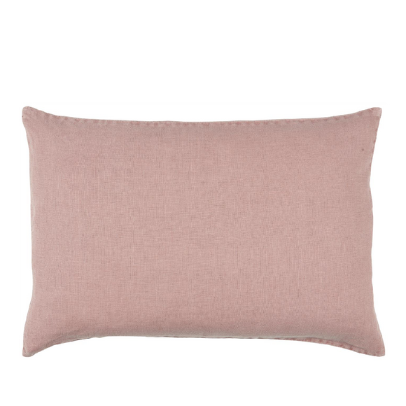 Rectangle Linen Cushion in Rose Pink