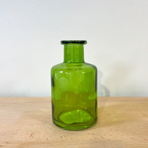 Small Glass Bottle - Emerald Green