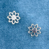 Silver Flower Stud Earrings