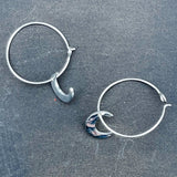 Hoop Earrings with Moon