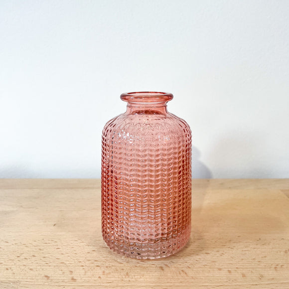 Rose Pink Dimpled Bottle