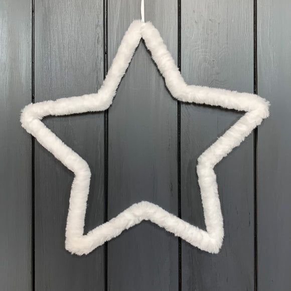White Fluffy Star Large