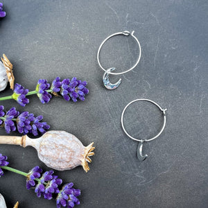 Hoop Earrings with Moon