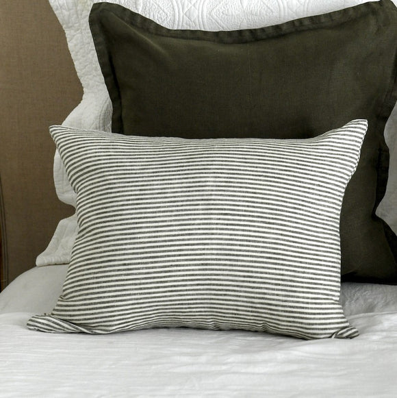 Linen Cushions, Linen Cushions UK, Linen Cushions for Sale, Linen Cushions Square, Natural Linen Cushions, Classic Cushions, Striped Cushions, Ticking Cushions, Stripy Cushions